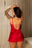 Camisola Cetim e Renda Com Strappy