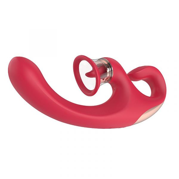 Vibrador Duplo Estimulo com Língua e Sucção - Sandra