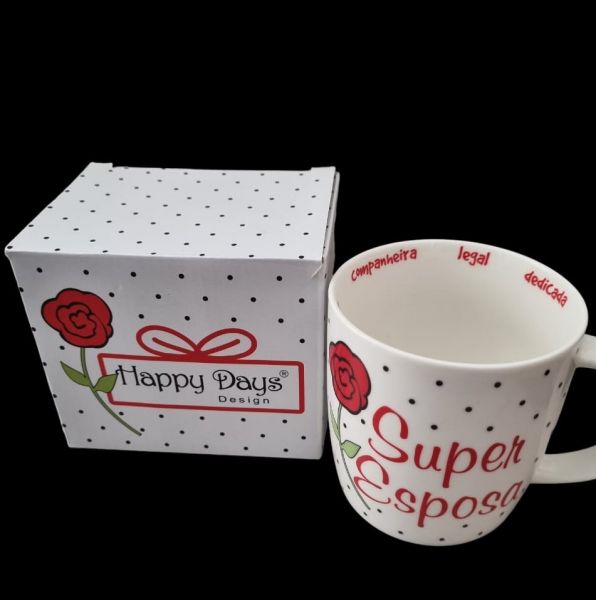 Caneca Porcelana 300ml - Super Esposa