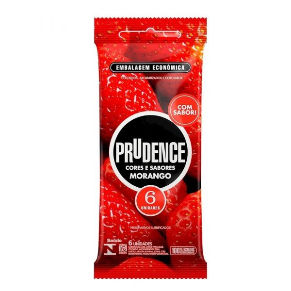 Preservativo 6 Unidades Morango Prudence