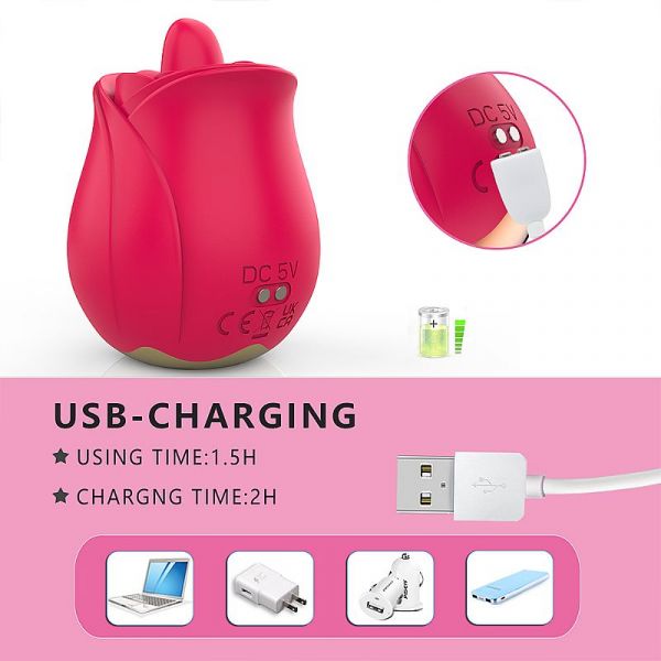Estimulador de Clitóris com Formato Língua - Rosa