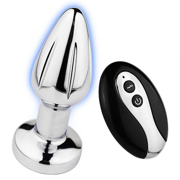Plug Anal em Aço com Vibro sem Controle Remoto - Tamanho P