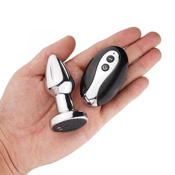 Plug Anal em Aço com Vibro sem Controle Remoto - Tamanho P