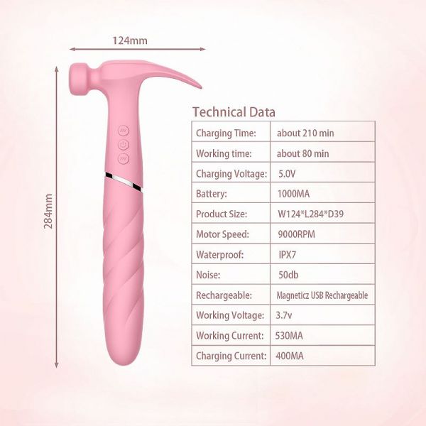 Vibrador Formato de Martelo