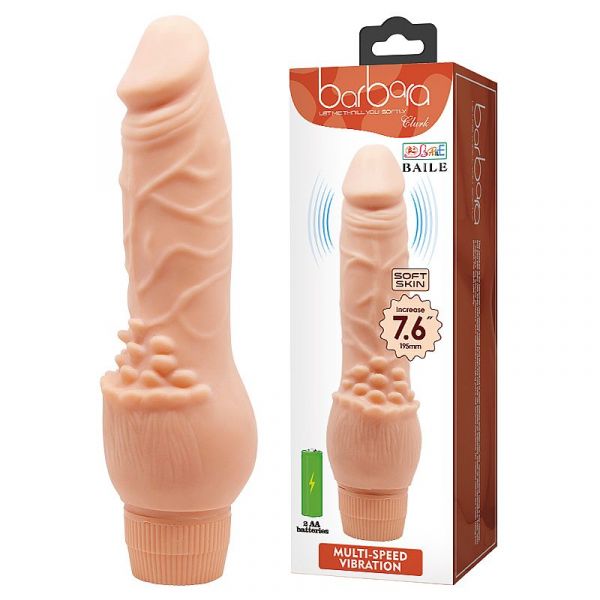 *Prótese 19,5 x 3,8 cm Realístico com Vibro em Silicone
