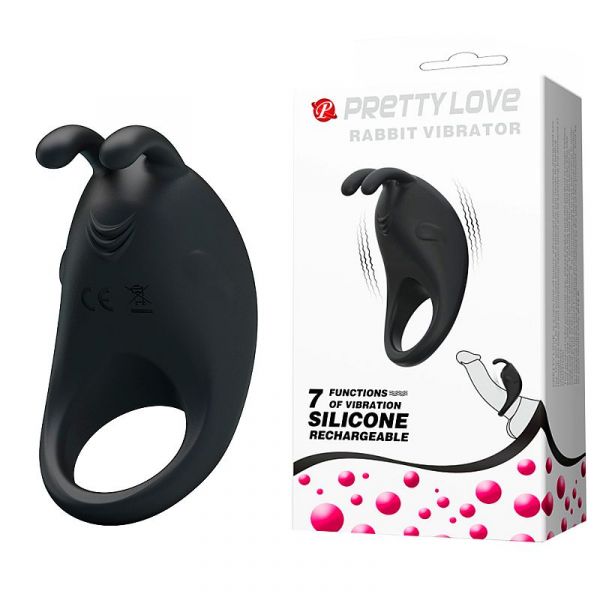 Anel Vibrador Recarregável - Rabbit com 7 Modos de Vibração - Pretty love