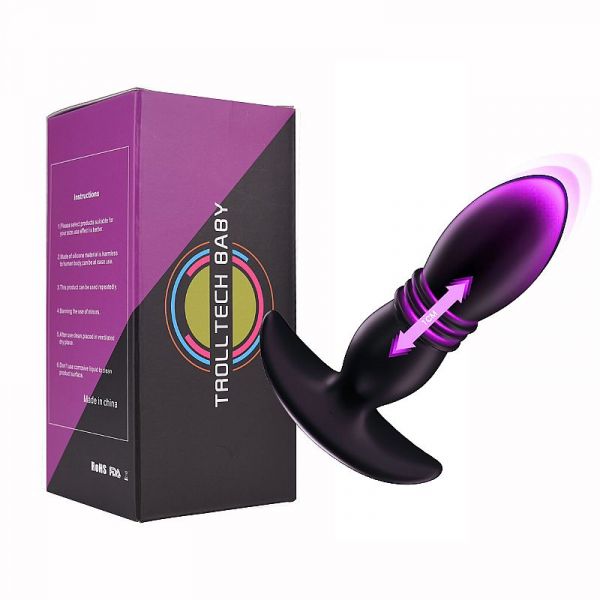 *Plug Anal com Vibrador Vai e Vem