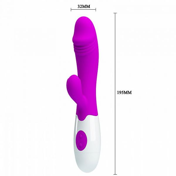 Vibrador Duplo Estimulo Ponto G e Clitóris Snappy - 30 Vibrações