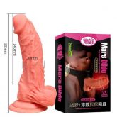 Protese com Cinta Peniana, Vibro e Rotação - Mars Dildo