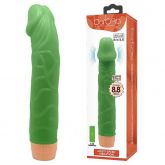 *Prótese 22 x 4,5 cm Realístico com Vibro em Silicone - Verde - Baile