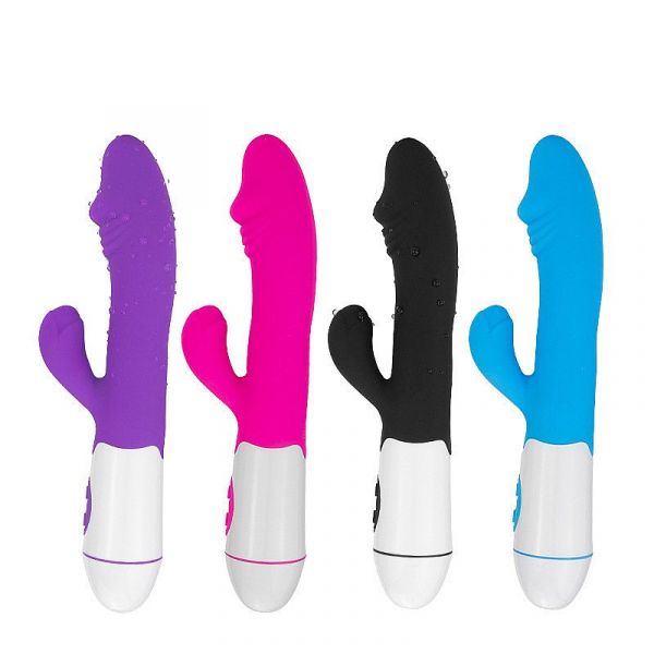 Vibrador Duplo Estimulo Recarregável de Ponto G e Clitóris