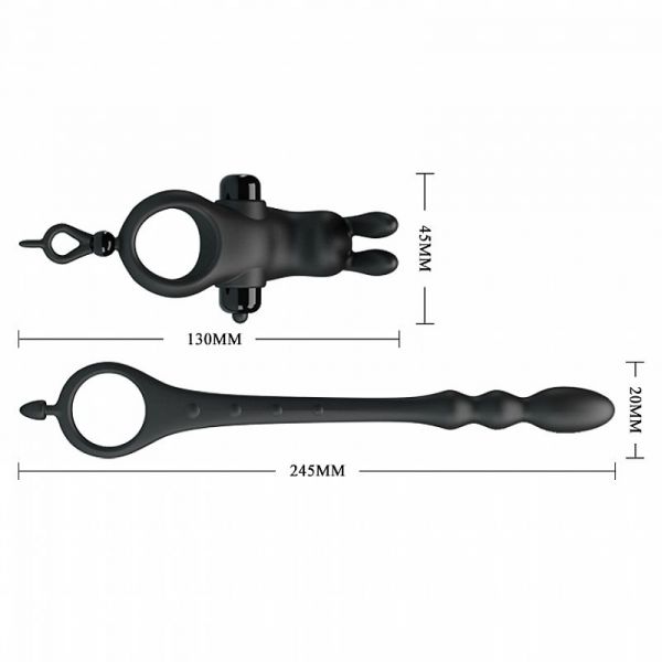 Estimulador de Próstata com Aanel Peniano e Vibrador.