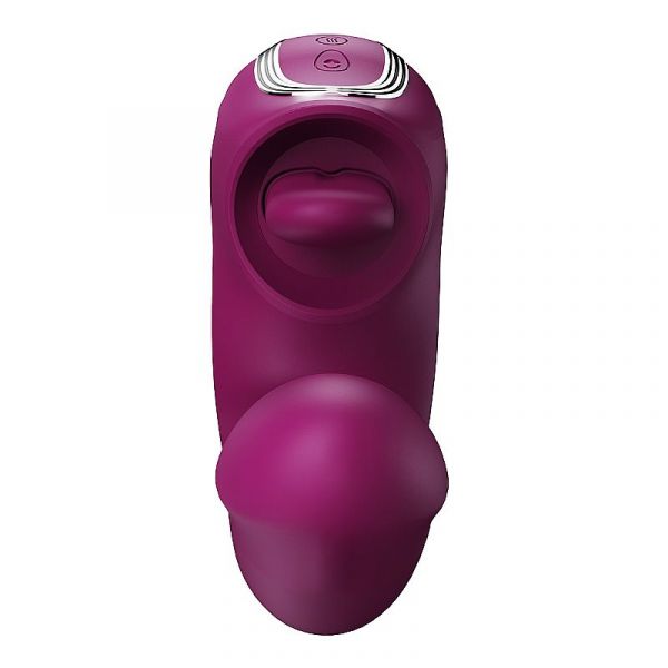 Vibrador de Duplo Estímulo com Estimulador de Língua e Vai e vem