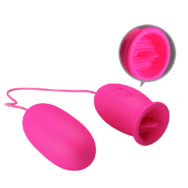 Bullet Duplo Vibrador e Estimulador com Língua - Daisy - Pretty Love