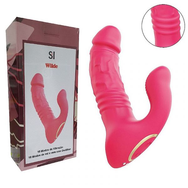 Vibrador Duplo Estímulo com Vai e Vem - Wilde