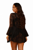*Robe em Tule de Lycra e Renda com Babados