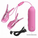 Estimulador de Mamilos com Vibrador e Choques - Nipple Clip