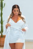 Camisola Cetim Decote Degagê Plus