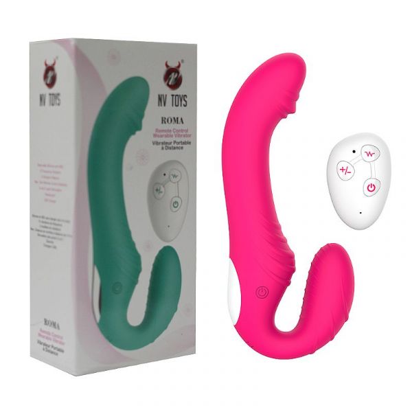 Vibrador Dupla Penetração Strapless - Recarregável - NV TOYS