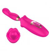 Vibrador Sugador em Formato de Boca com Dedilhar