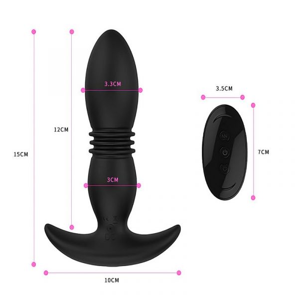 *Plug Anal com Vibrador Vai e Vem