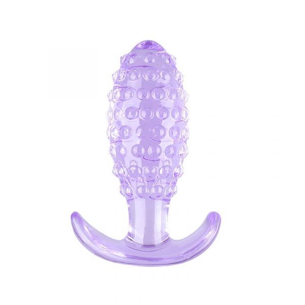 Plug Bolinha GG Silicone com Textura Transparente