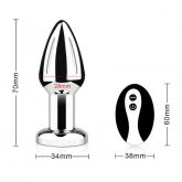 Plug Anal em Aço com Vibro sem Controle Remoto - Tamanho P