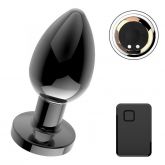 Plug Metal com Vibrador e Controle Remoto Tam M
