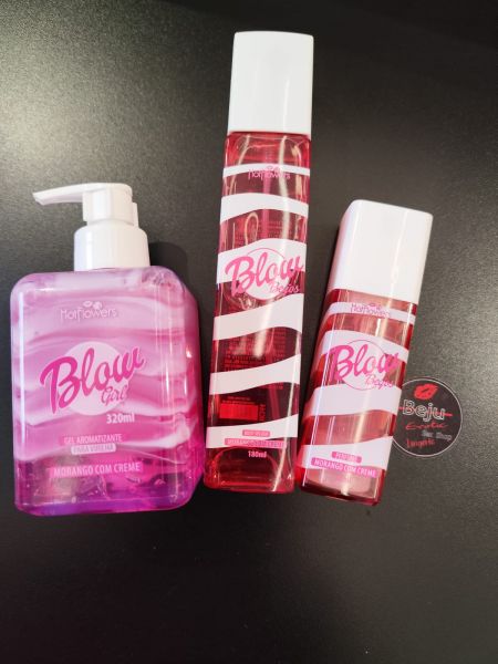Kit Blow Girl Hidratante, Perfume e Body Splash Morango