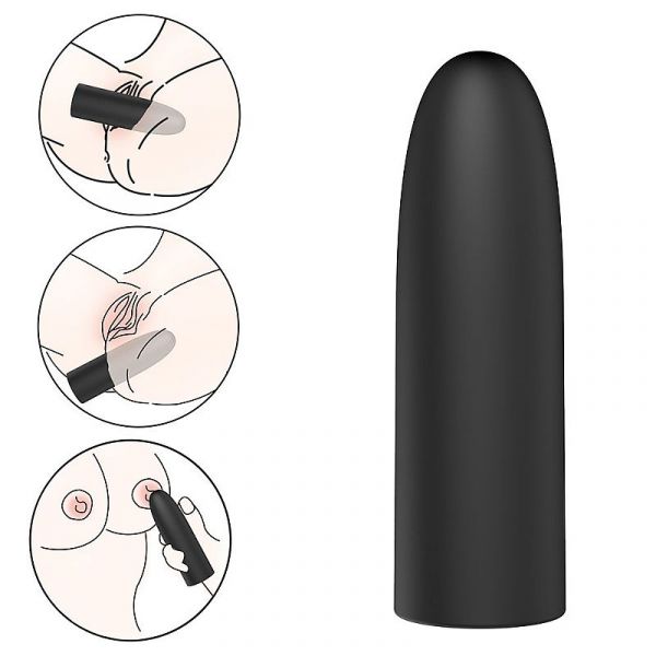 Vibrador Bullet Recarregável Formato de Bala 10 níveis
