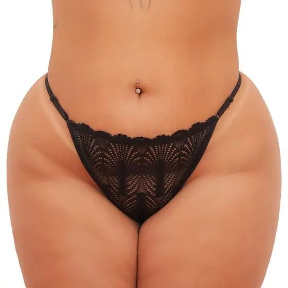 Calcinha com Frases Prontas Renda Regulavel Plus Size