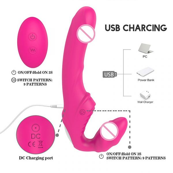 Vibrador Dupla Penetração  Strepless - Nana - S-Hand