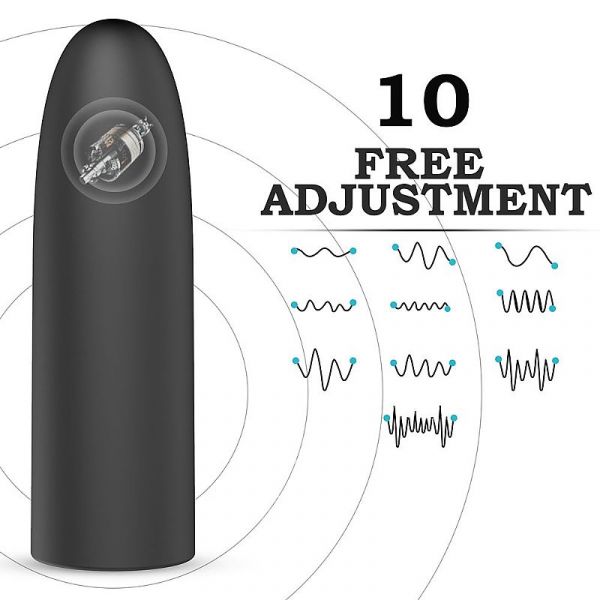 Vibrador Bullet Recarregável Formato de Bala 10 níveis