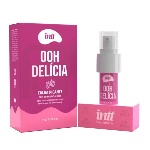 Ooh Delícia Calda Beijável Com Efeito Picante De Sabor Amora
