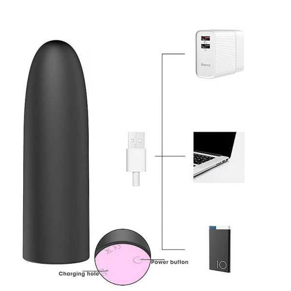 Vibrador Bullet Recarregável Formato de Bala 10 níveis