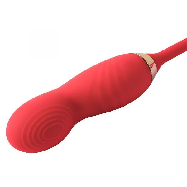 Vibrador Duplo Estímulo com Pulsação - Formato de Rosa - Flowery PRO