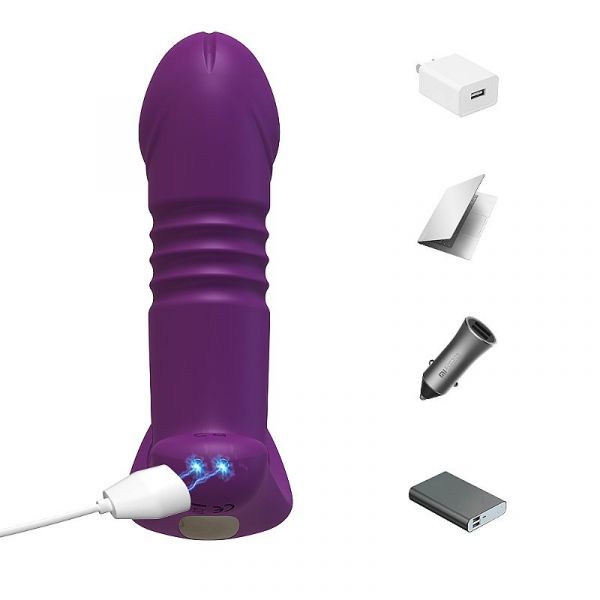 Vibrador Duplo Estímulo com Vai e Vem e Pulsação  - Lillie - APP - SI