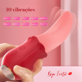 Vibrador Formato de Língua - Rosa