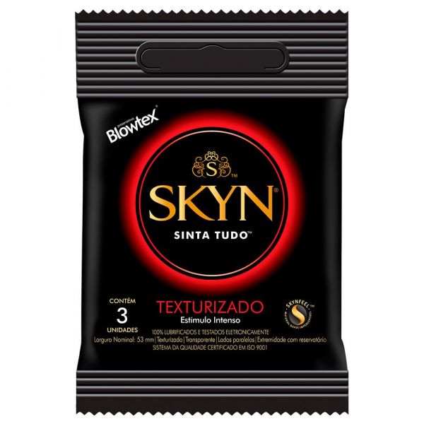 Preservativo Skyn Texturizado 03 Unidades Blowtex (Sem Látex)