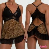 Camisola com Bojo em Animal Print - Oferecida - Onça