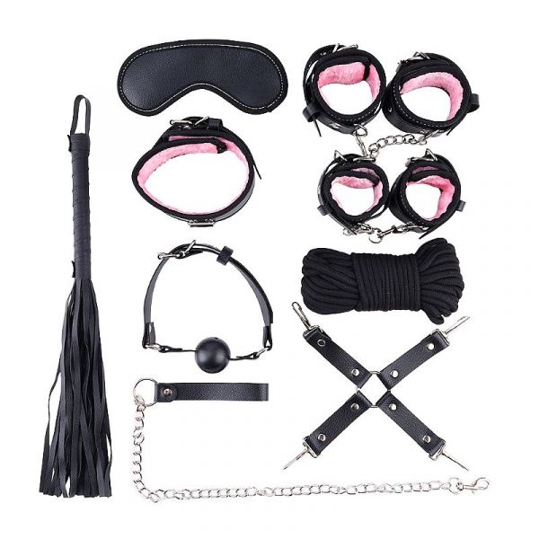 Kit Sado 8 peças - Preto com Rosa