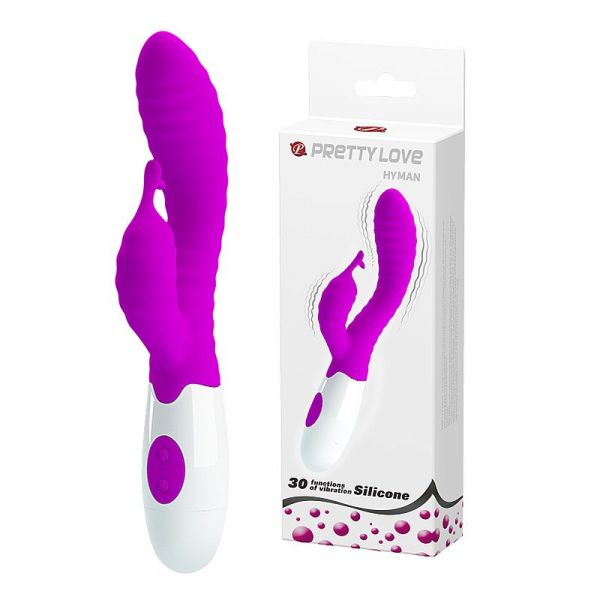 Vibrador Duplo Estímulo Ponto G e Clitóris Hyman - Pretty Love