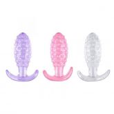 Plug Bolinha M Silicone com Textura Transparente