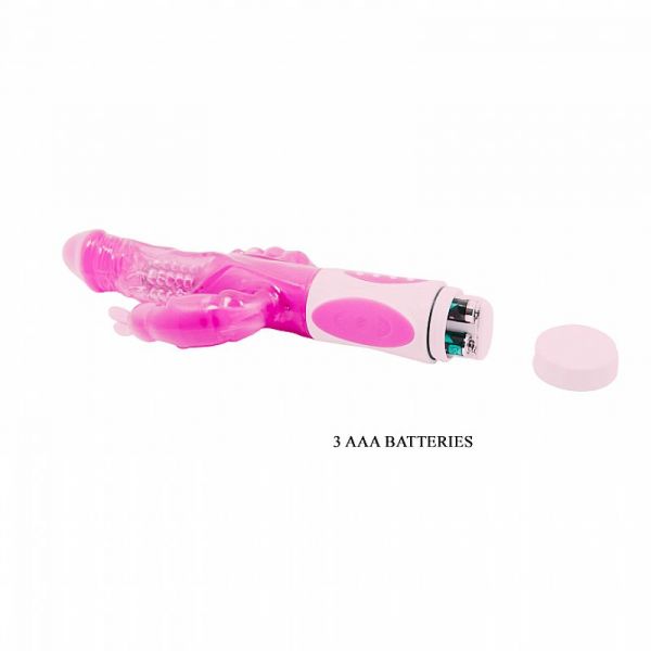 Vibrador Tripla Penetração Estímulo Rotativo