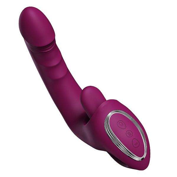 Vibrador de Duplo Estímulo com Estimulador de Língua e Vai e vem