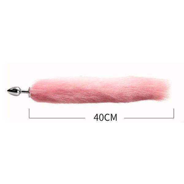 Plug P com Cauda Rosa 40 cm