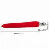 Plug M com Cauda 40 cm Vermelho