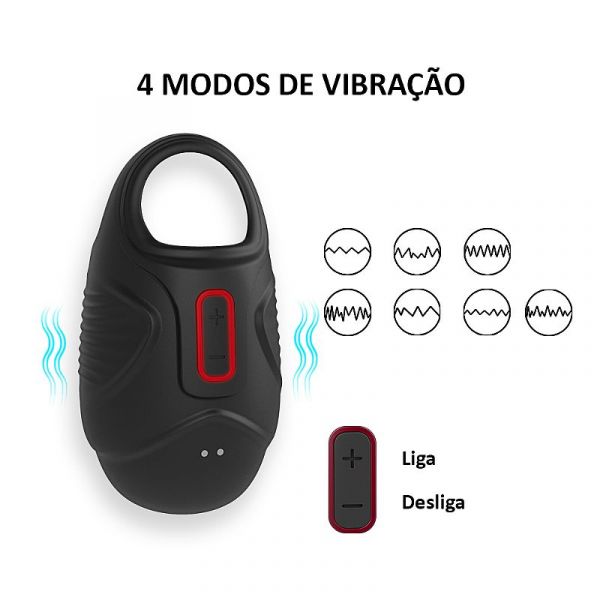 Anel Peniano com Vibrador de Escroto - Egg Pro