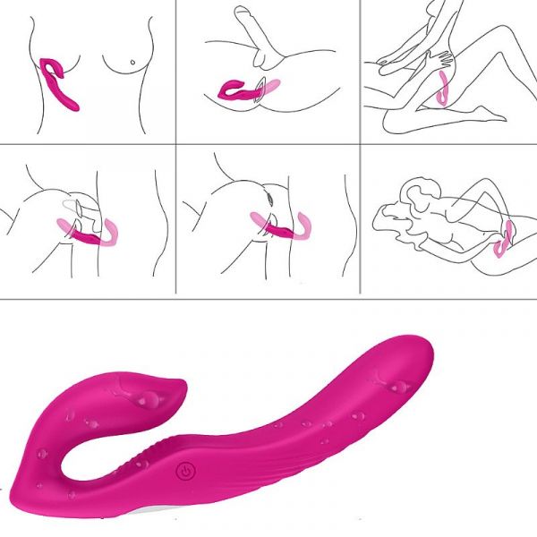 Vibrador Dupla Penetração Strapless - Nami - S-Hande
