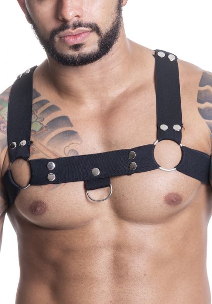 Harness Elástico em Metal Preto